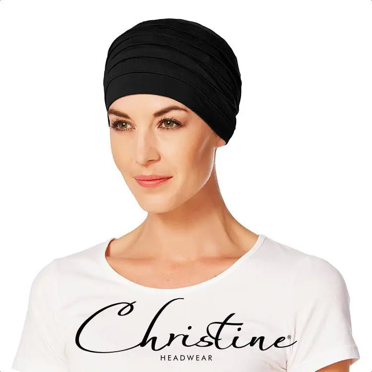 Christine "Yoga" Beanie - Black Essential Headwear for Chemo - Hair For Hats