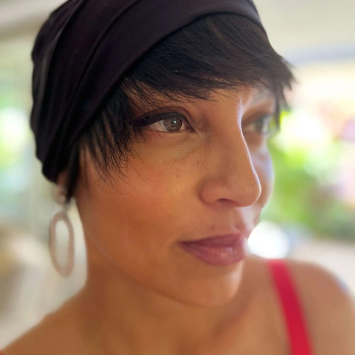 Light Brown Human Hair Bangs Short Fringe Under Beanie