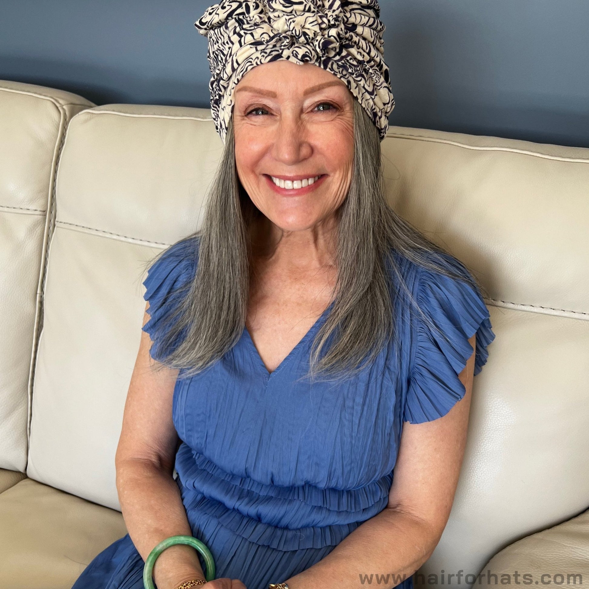 Hair For Hats Human Hair Wig Bands Grey