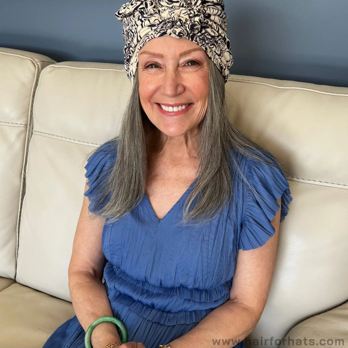 Hair For Hats Human Hair Wig Bands Grey
