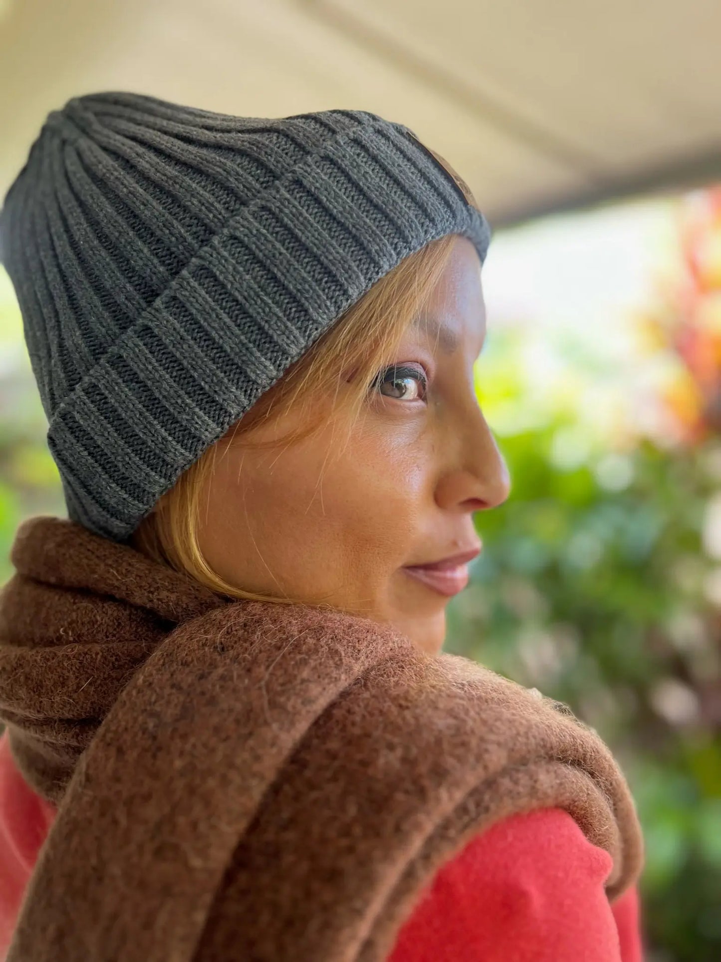 Rigon Cotton Beanie - Ivory, Beige, Grey and Pink - Hair For Hats