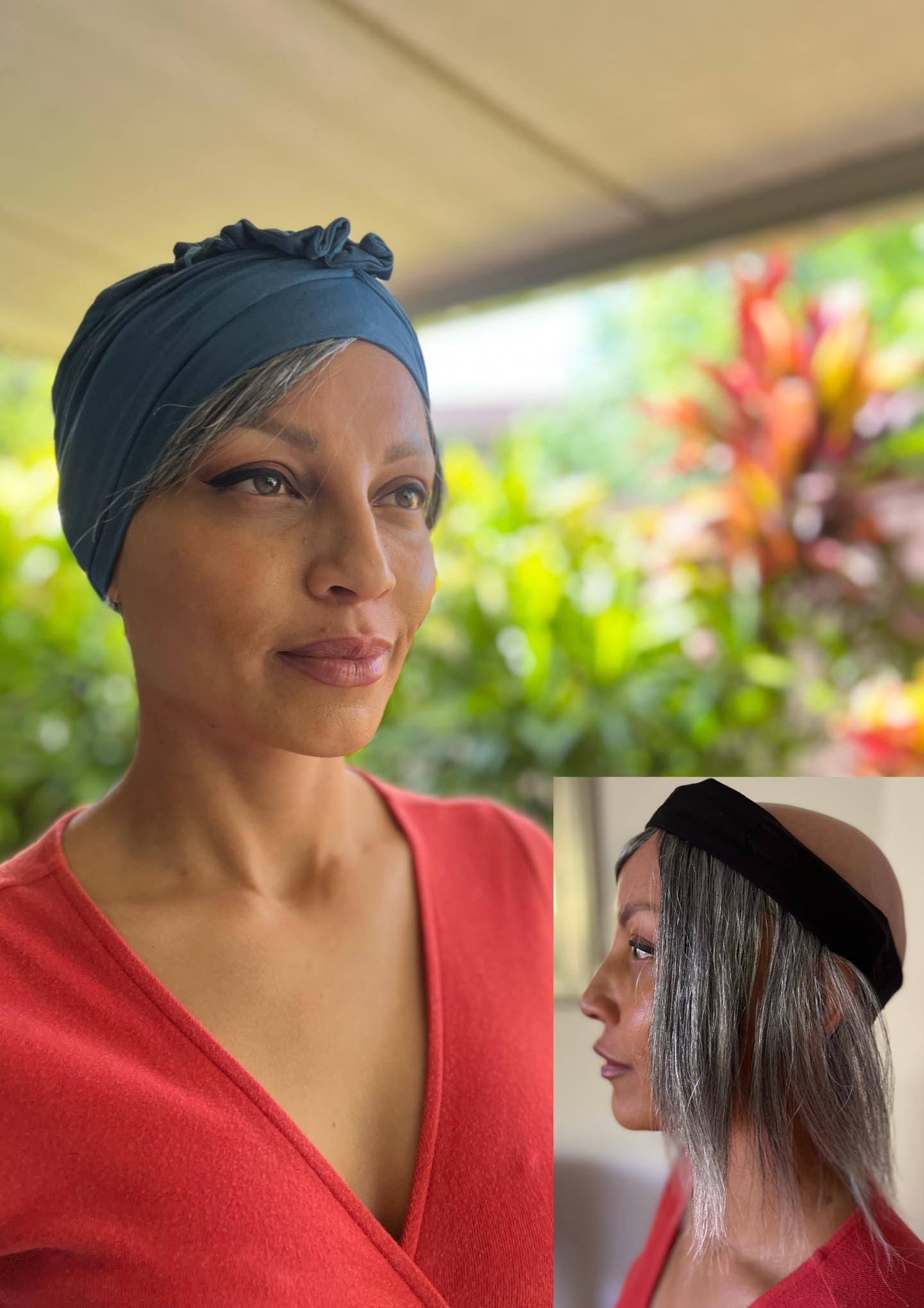 MID-LENGTH Human Hair Hat Wigs