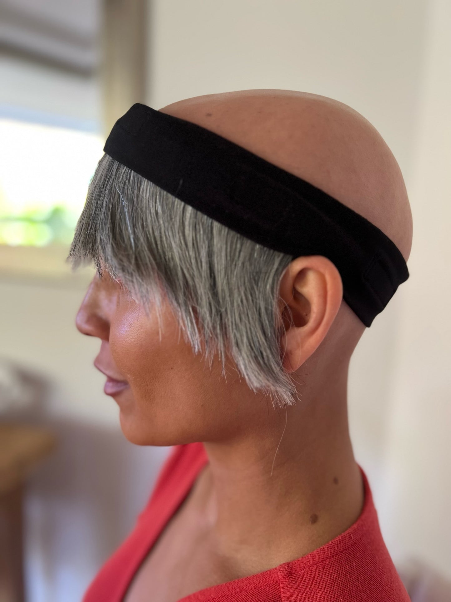 Platinum Blonde Human Hair Bangs Short Fringe Under Beanie