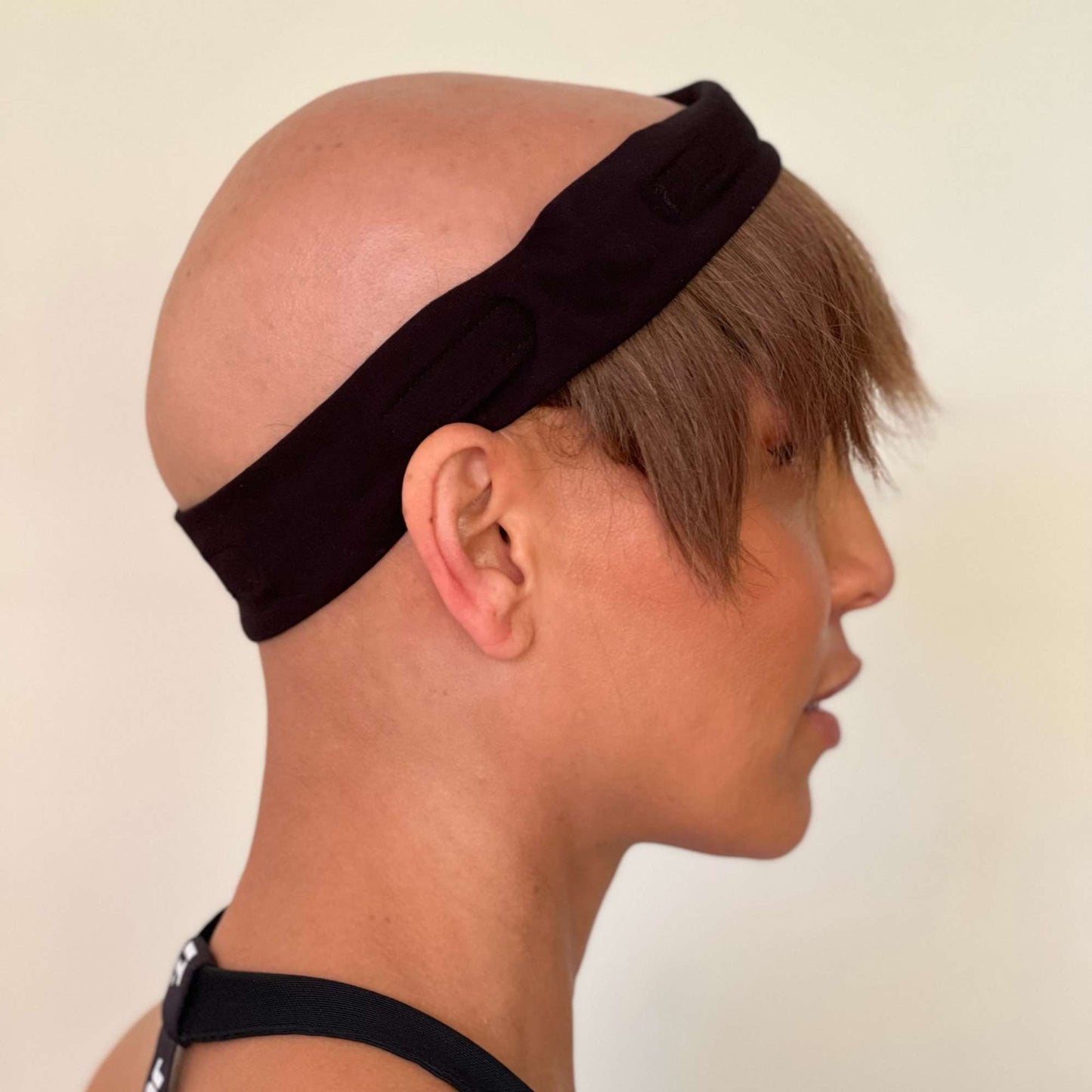 Light Brown Human Hair Bangs Short Fringe Under Beanie