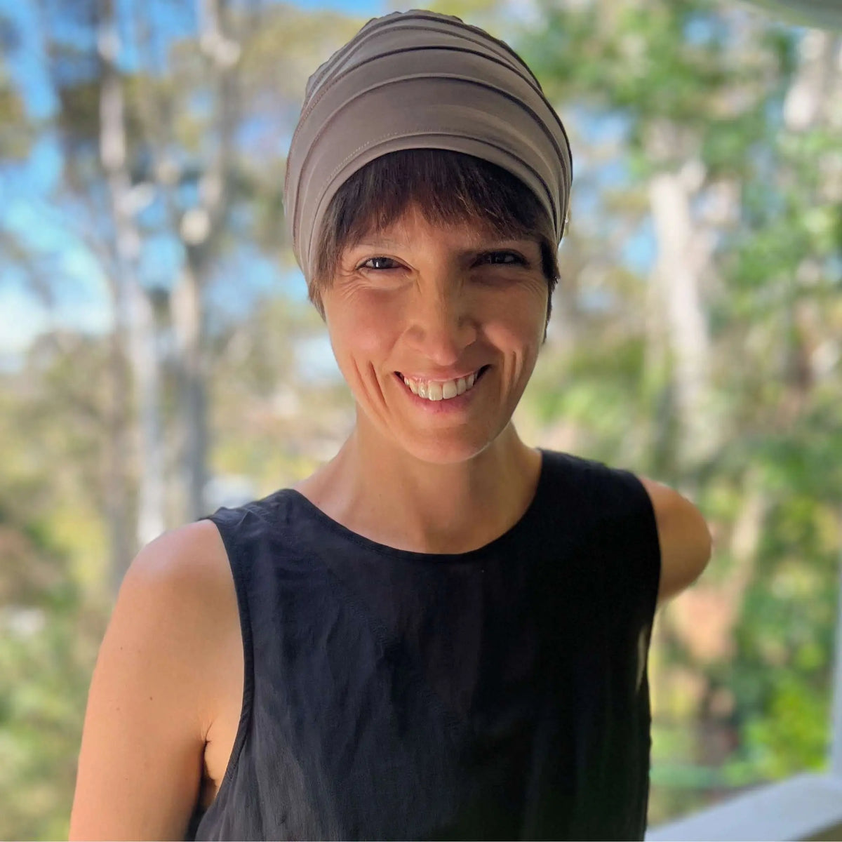 Medium Brown Human Hair Bangs Short Fringe Under Beanie
