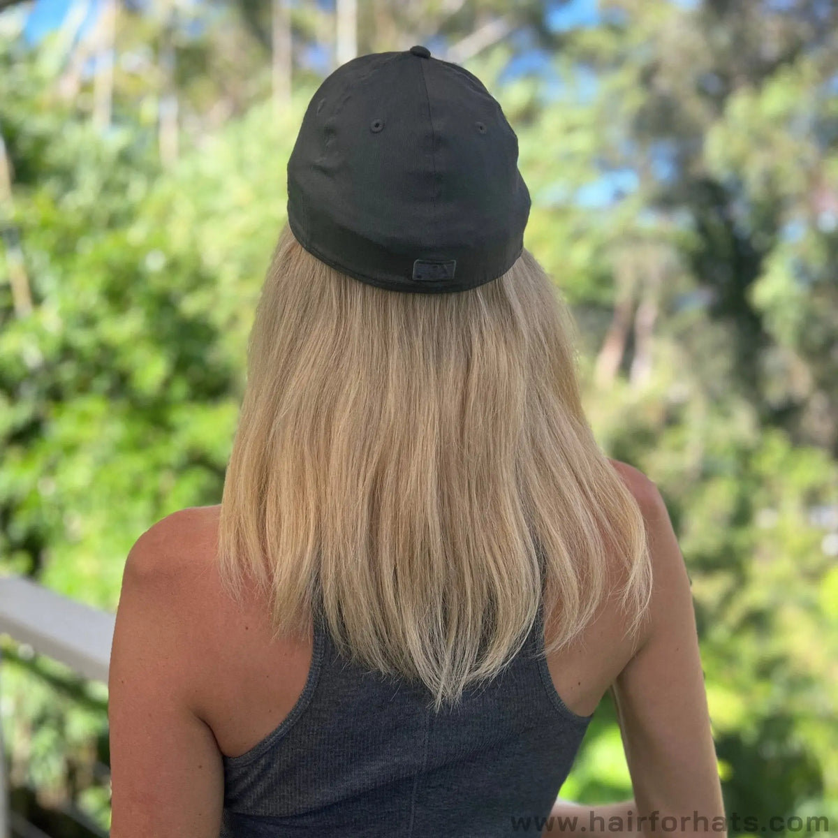 Back View - Cap with Long Hair