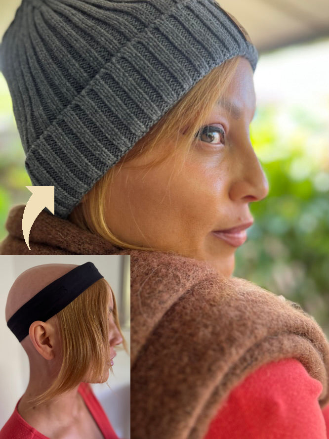 MID-LENGTH Human Hair Hat Wigs