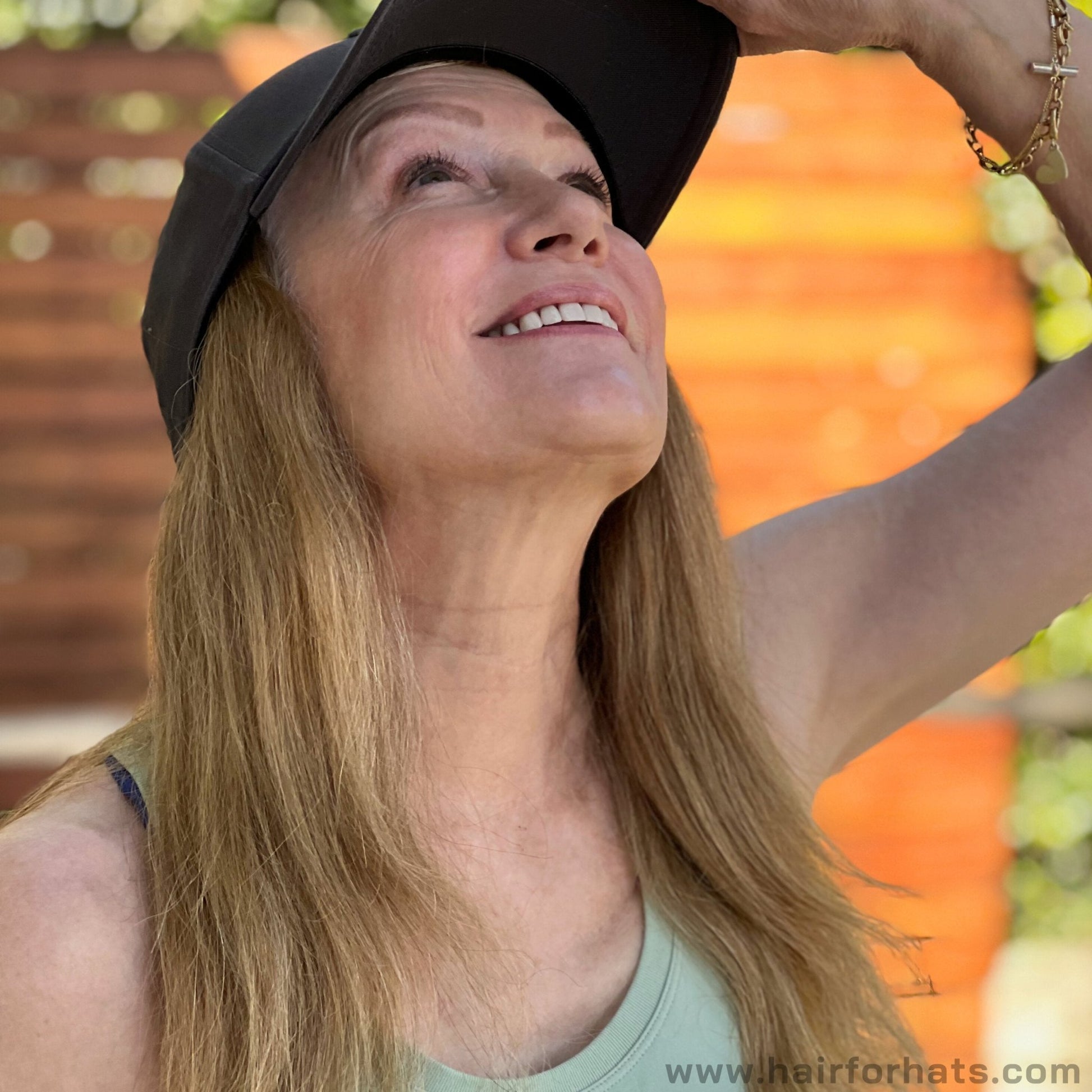 Cap with Hair - Honey Blonde Human Hair Chemo Wig