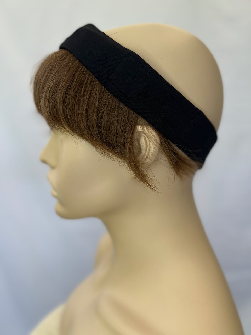 Black Human Hair Bangs Short Fringe Under Beanie