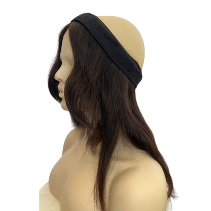 Human Hair Halo Wig – Long with Side Fringe - Range of Colours