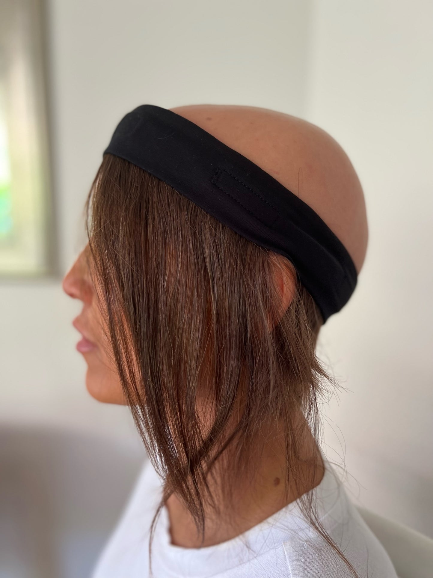 MID-LENGTH Human Hair Hat Wigs