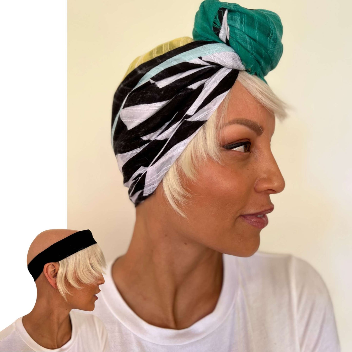 Human Hair Hat Wig - Short Fringe - Range of Colours