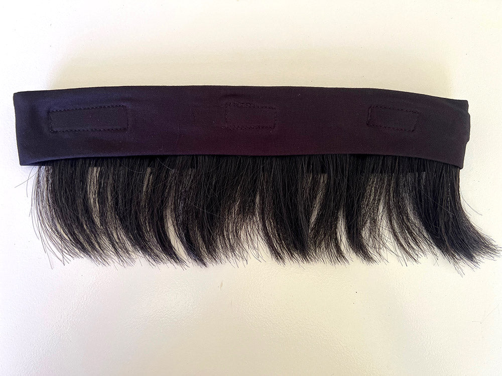 Human Hair Fringe for Under Hats - Short, Black