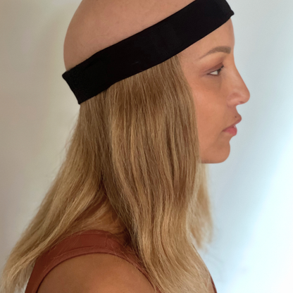 Human Hair Hat Fall Wig Band - Back Pieces