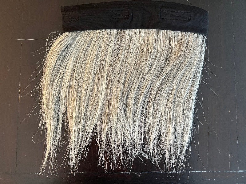 Headband with grey human hair wig for under hats